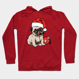 Pug and Christmas tree toy Hoodie